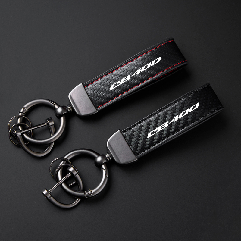 Car Accessories Honda - Leather Motorcycles keychain horseshoe buckle jewelry